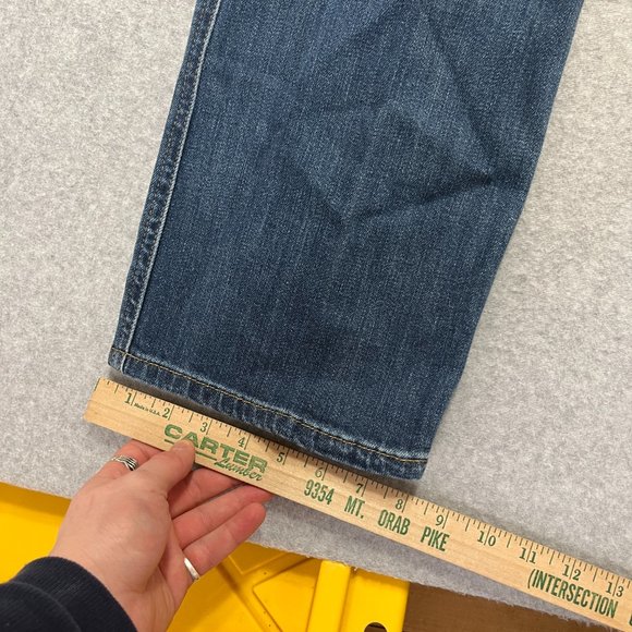 Carhartt Jeans Womens 10 Blue Straight Denim Cotton Blend Medium Short 32x29 - Picture 6 of 11